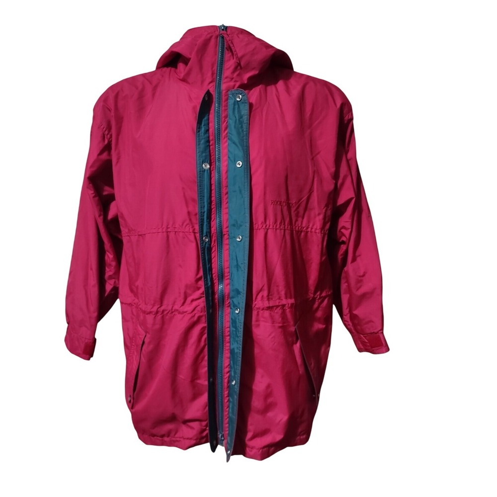 Rock Creek Parka Jacket M Mens Gorp Core Cabin Retro Pink Plaid Lined Hooded Y2K - Picture 5 of 15